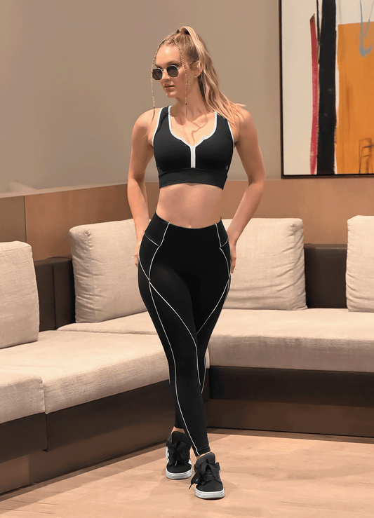 LEGGING EMANA LINE - NEGRO/BLANCO