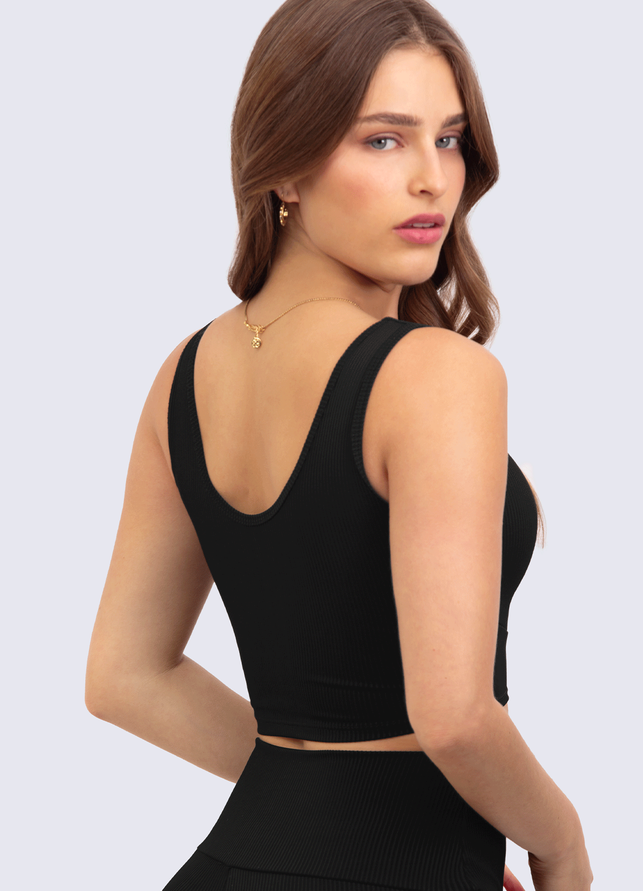 TOP ULTRA RIB-NEGRO