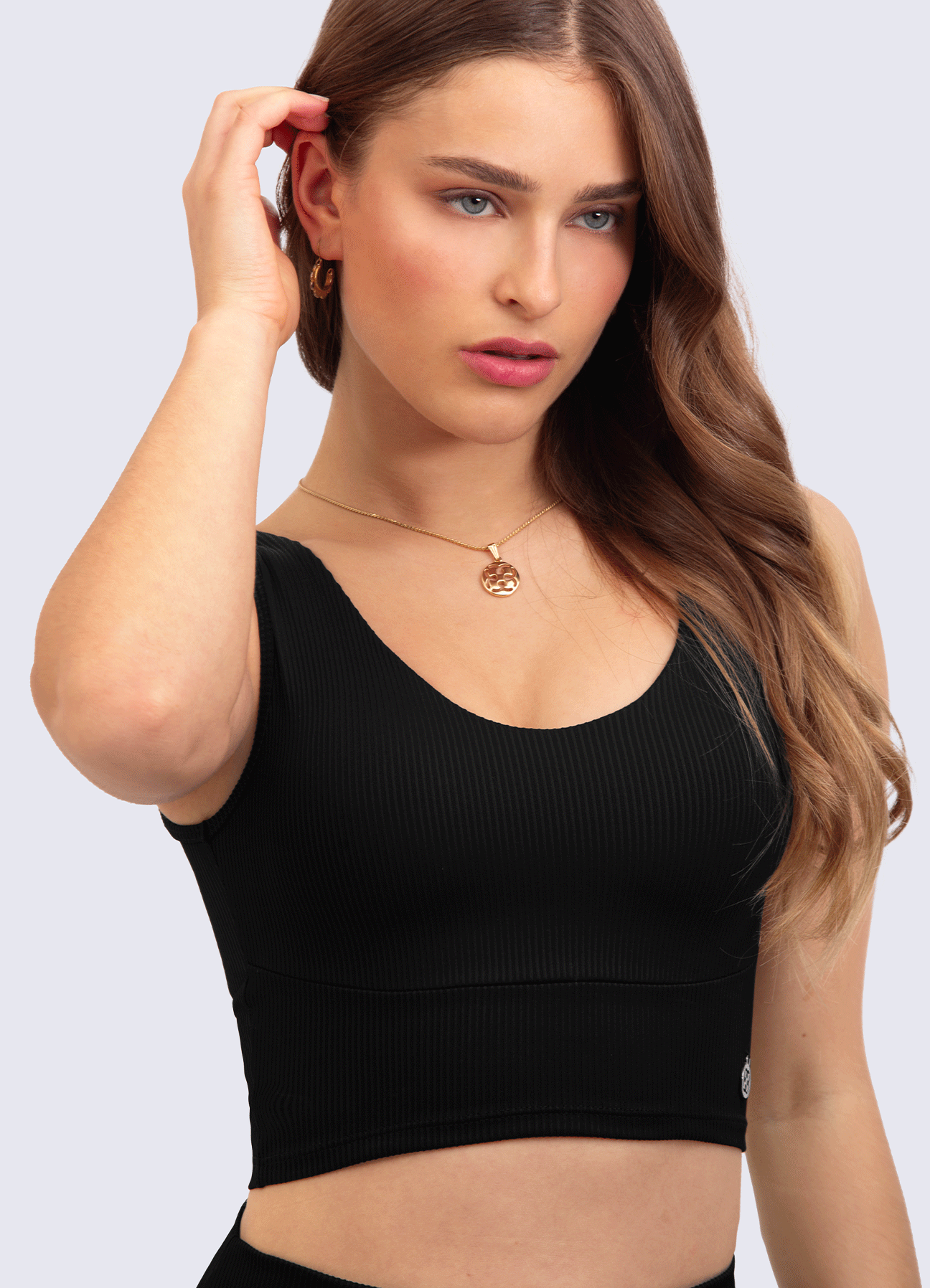 TOP ULTRA RIB-NEGRO