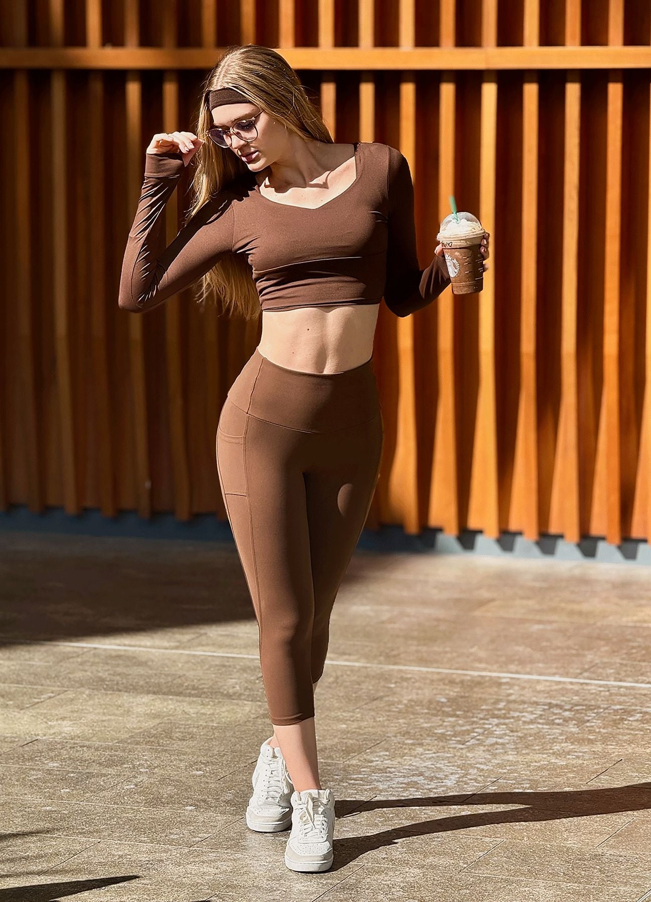 CAPRI SUPLEX NATURE - MARRON OSCURO LEGGINGS WIN ROPA DEPORTIVA