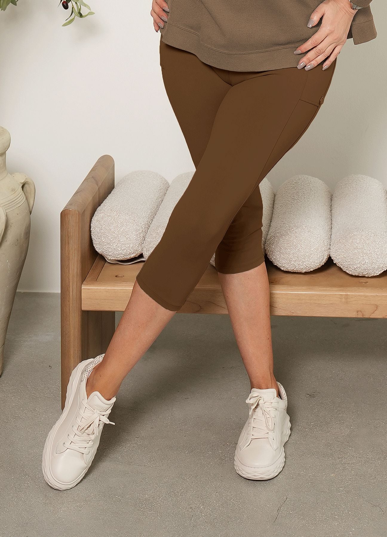 CAPRI SUPLEX NATURE - MARRON OSCURO PANTALONES WIN ROPA DEPORTIVA