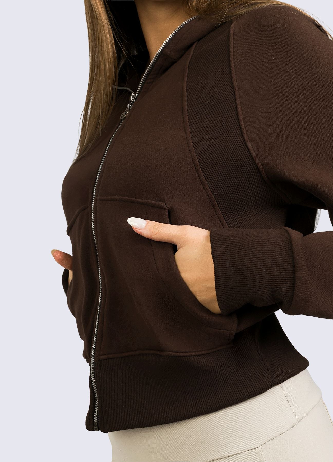 CASACA ATHLEISURE - MARRON OSCURO WIN ROPA DEPORTIVA
