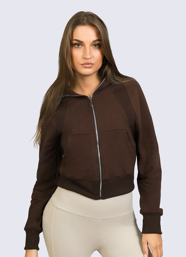 CASACA ATHLEISURE - MARRON OSCURO WIN ROPA DEPORTIVA marron-oscuro S