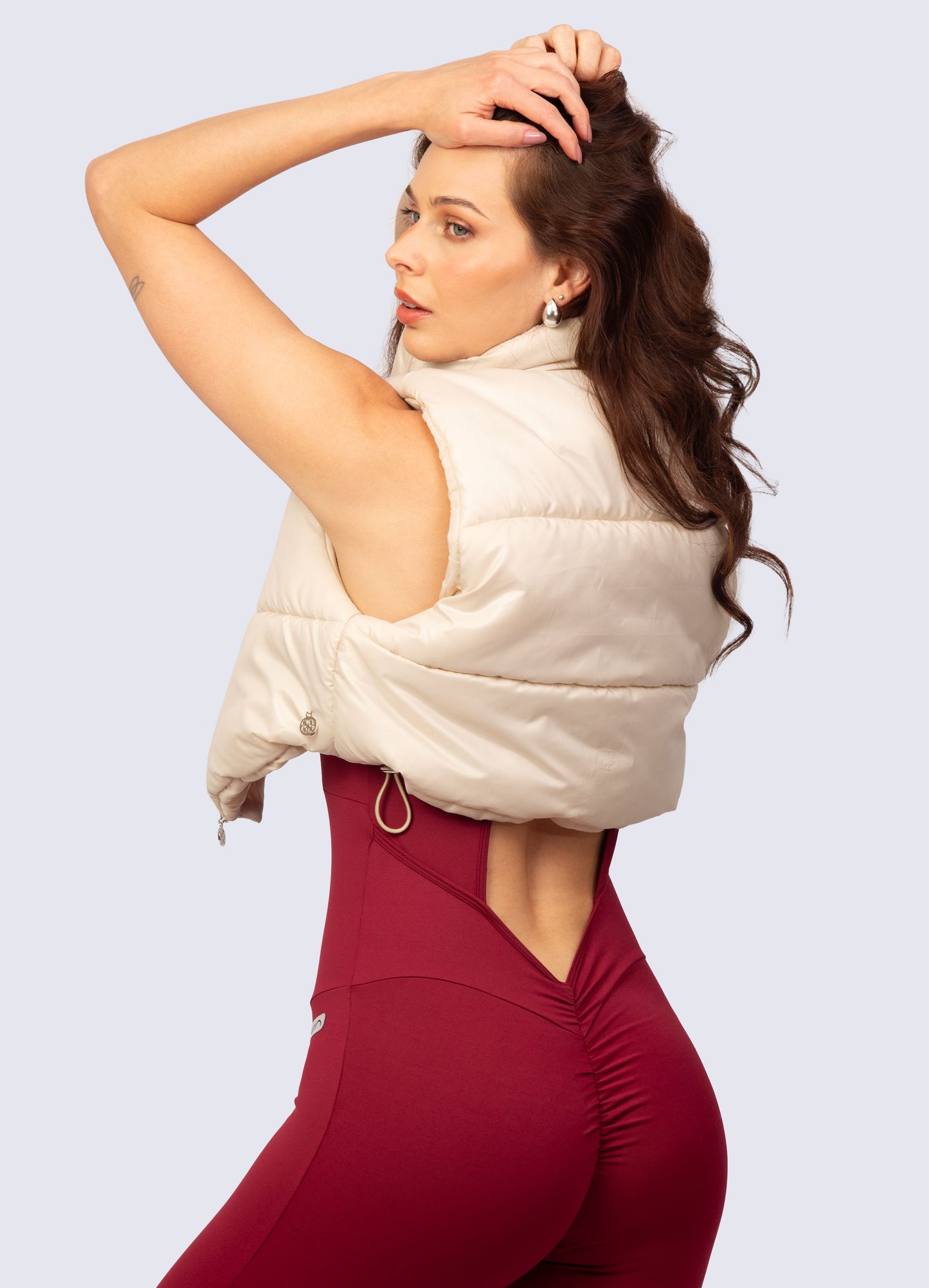 CHALECO PUFF - BEIGE CASACAS WIN ROPA DEPORTIVA