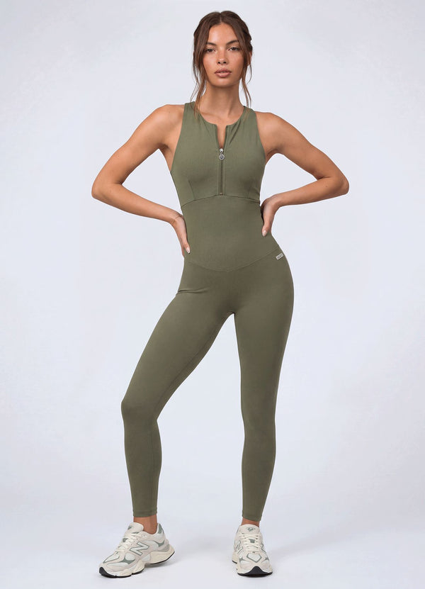 ENTERIZO EMANA CURVE UP - VERDE MILITAR ENTERIZOS WIN ROPA DEPORTIVA