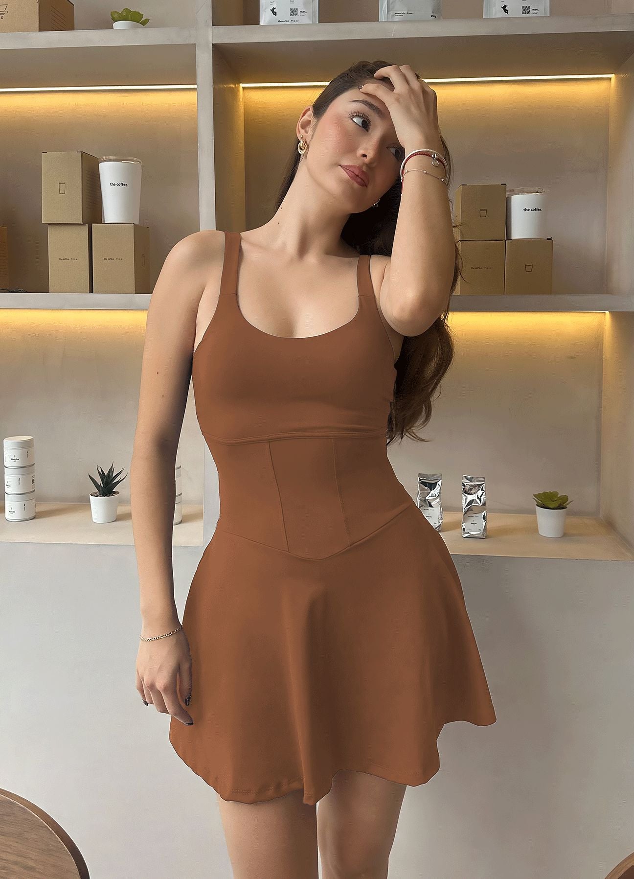 ENTERIZO FALDA REPLAY - MARRÓN OSCURO WIN ROPA DEPORTIVA marron S