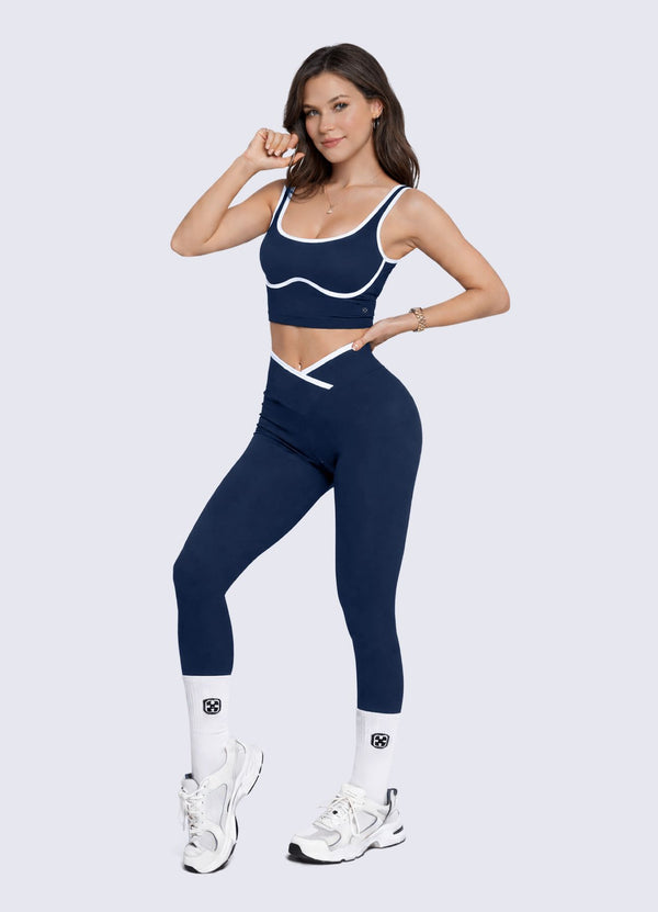 LEGGING EMANA CONTRAST - AZUL MARINO LEGGINGS WIN ROPA DEPORTIVA
