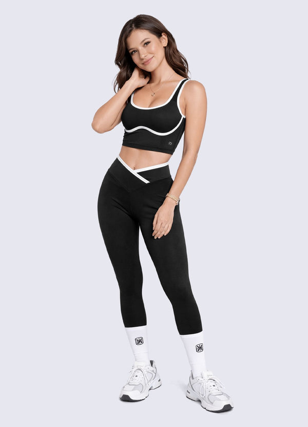 LEGGING EMANA CONTRAST - NEGRO/BLANCO LEGGINGS WIN ROPA DEPORTIVA Negro-blanco S