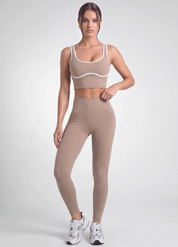 LEGGING EMANA STUDIO - MARRON ALAMO LEGGINGS WIN ROPA DEPORTIVA