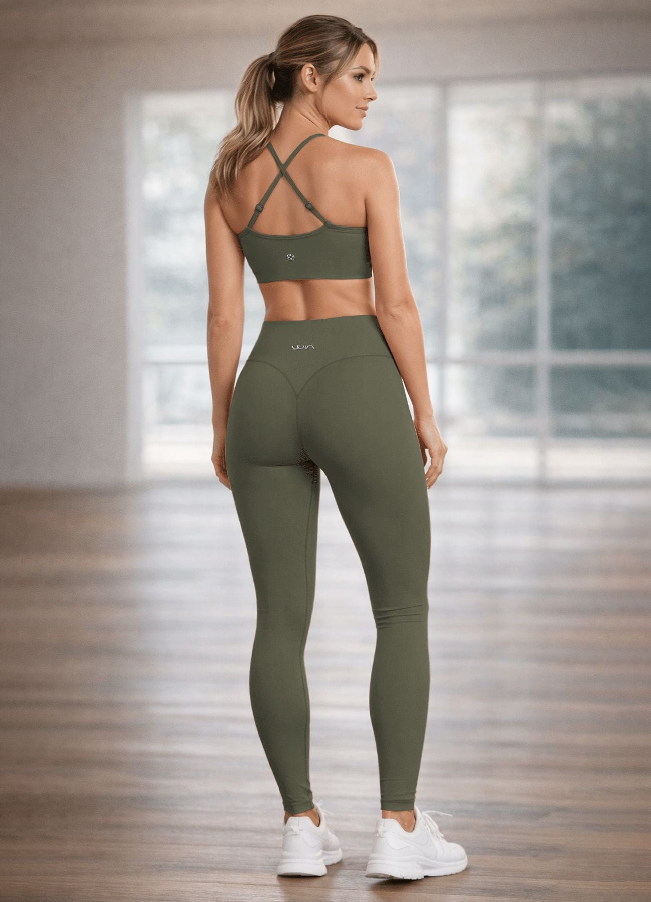 LEGGING EMANA TRAINING - VERDE MILITAR LEGGINGS WIN ROPA DEPORTIVA