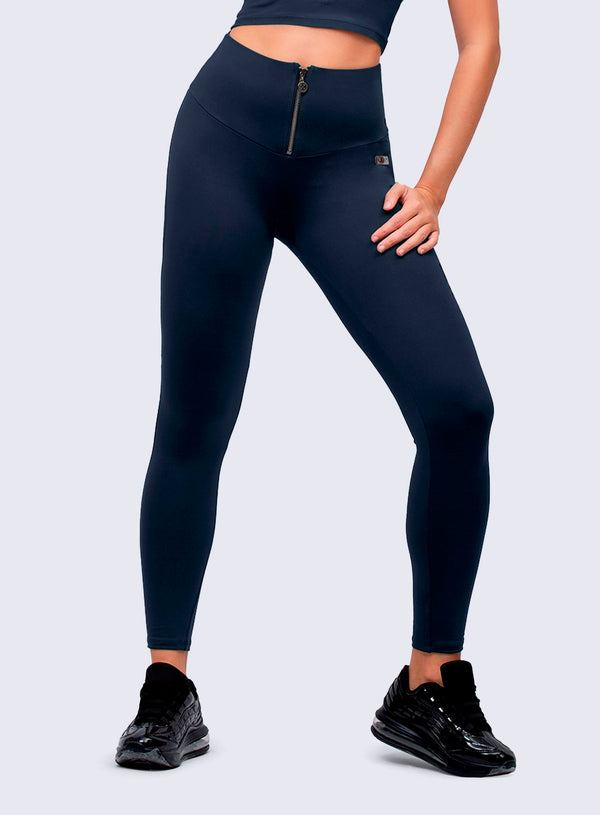 LEGGING EMANA ZIPPER-AZUL MARINO LEGGINGS WIN ROPA DEPORTIVA
