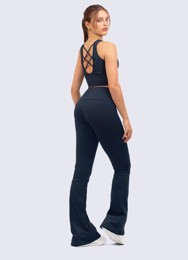 PANTALON EMANA FLARE BASIC-AZUL MARINO WINropadeportiva