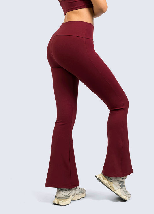 PANTALON FLARE BASIC - ROJO OSCURO LEGGINGS WIN ROPA DEPORTIVA
