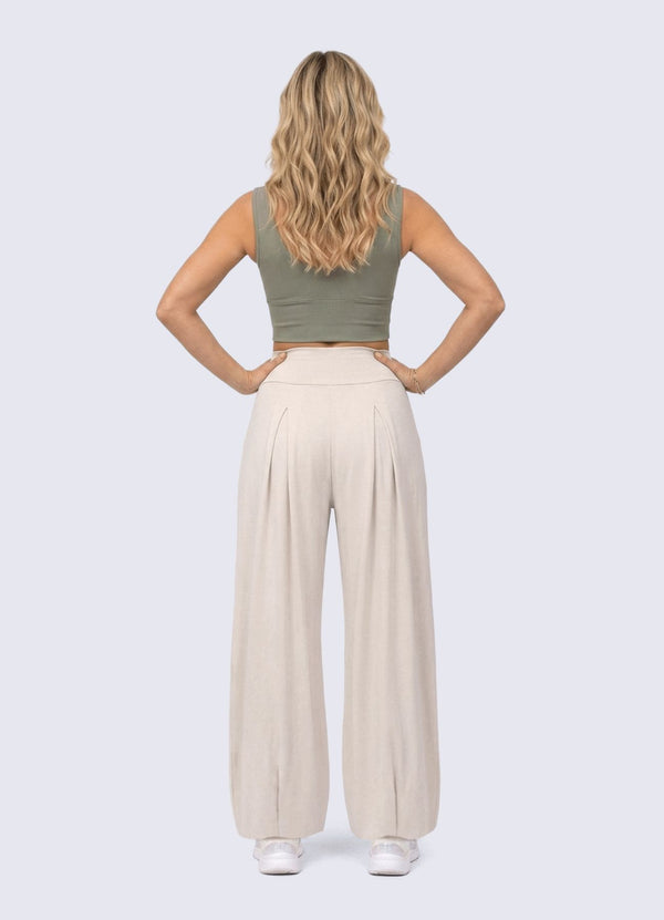 PANTALON HAREM AURA - HUESO PANTALONES WIN ROPA DEPORTIVA