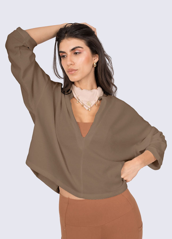 POLERA SPACE - MARRON COCOA POLERAS WIN ROPA DEPORTIVA marron-cocoa S