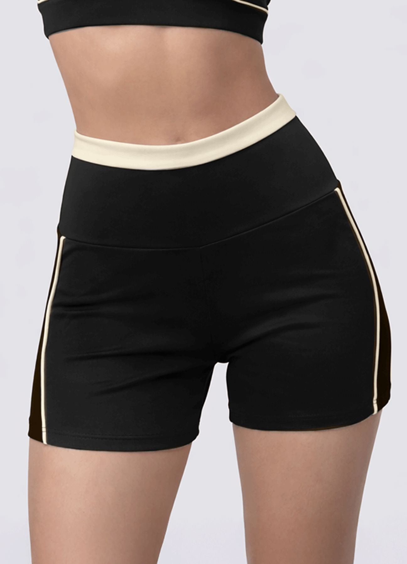 SHORT EMANA SILHOUETTE - NEGRO/HUESO SHORTS WIN ROPA DEPORTIVA