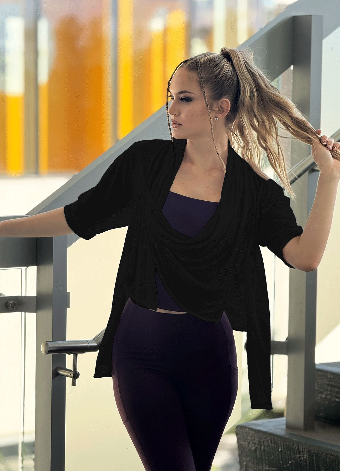 T-SHIRT CAPA AURA - NEGRO T-SHIRT WIN ROPA DEPORTIVA