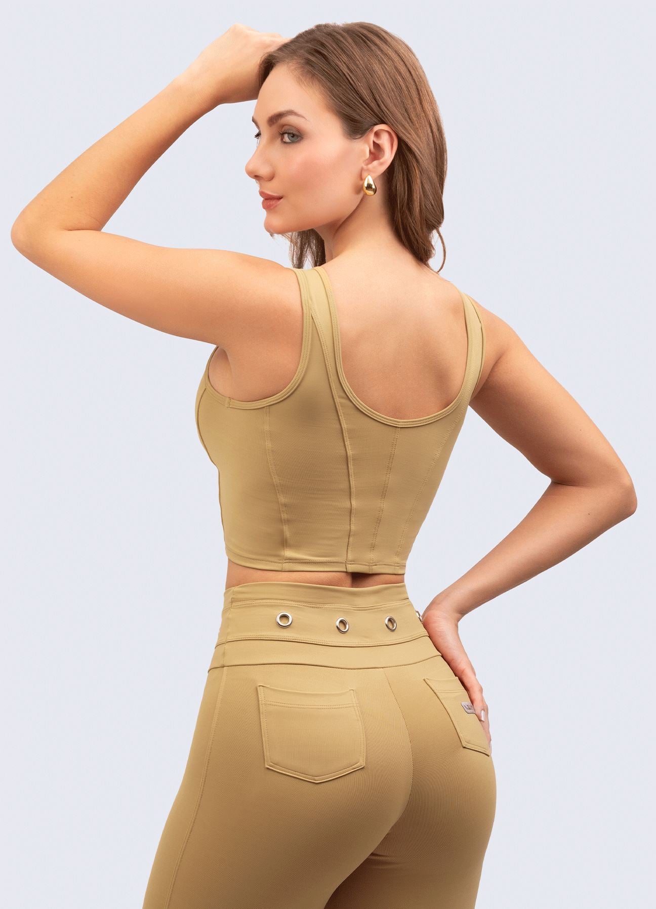 TOP EMANA CORSET-CAMEL TOPS WIN ROPA DEPORTIVA