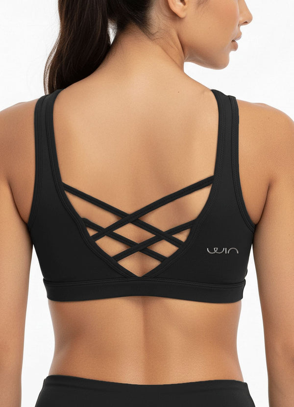 TOP EMANA CUT PERFECT - NEGRO TOPS WIN ROPA DEPORTIVA