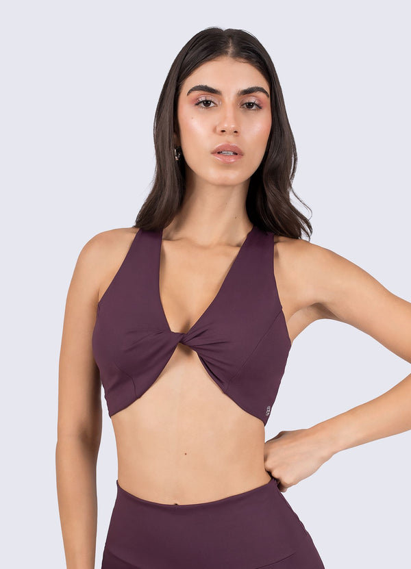 TOP EMANA PILATES - MORADO OSCURO TOPS WIN ROPA DEPORTIVA Morado oscuro S