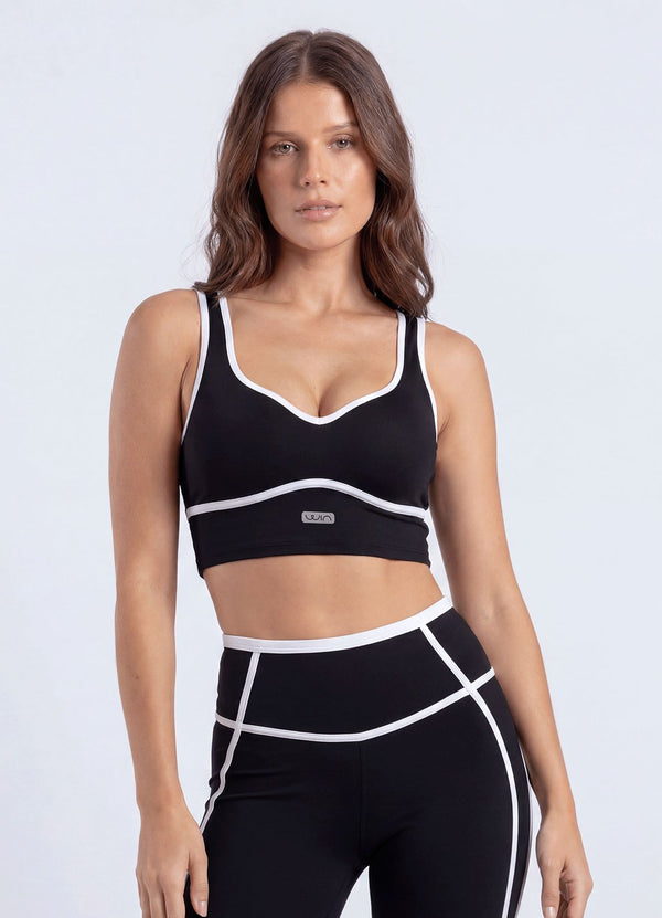 TOP EMANA SOFT SCULPT - NEGRO TOPS WIN ROPA DEPORTIVA