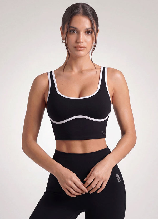 TOP EMANA STUDIO - NEGRO TOPS WIN ROPA DEPORTIVA NEGRO S