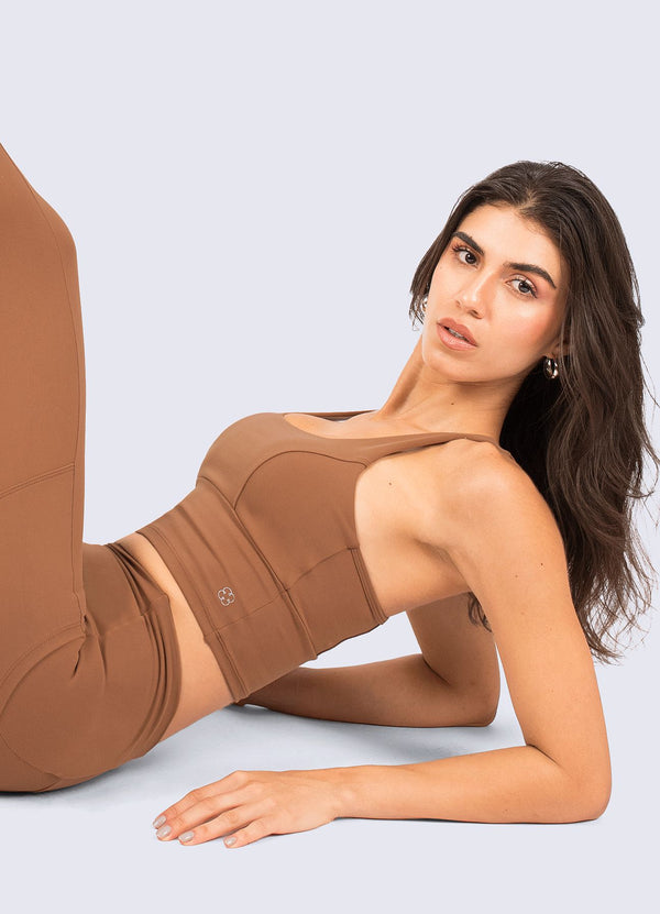 TOP READY GO - MARRON TOPS WIN ROPA DEPORTIVA