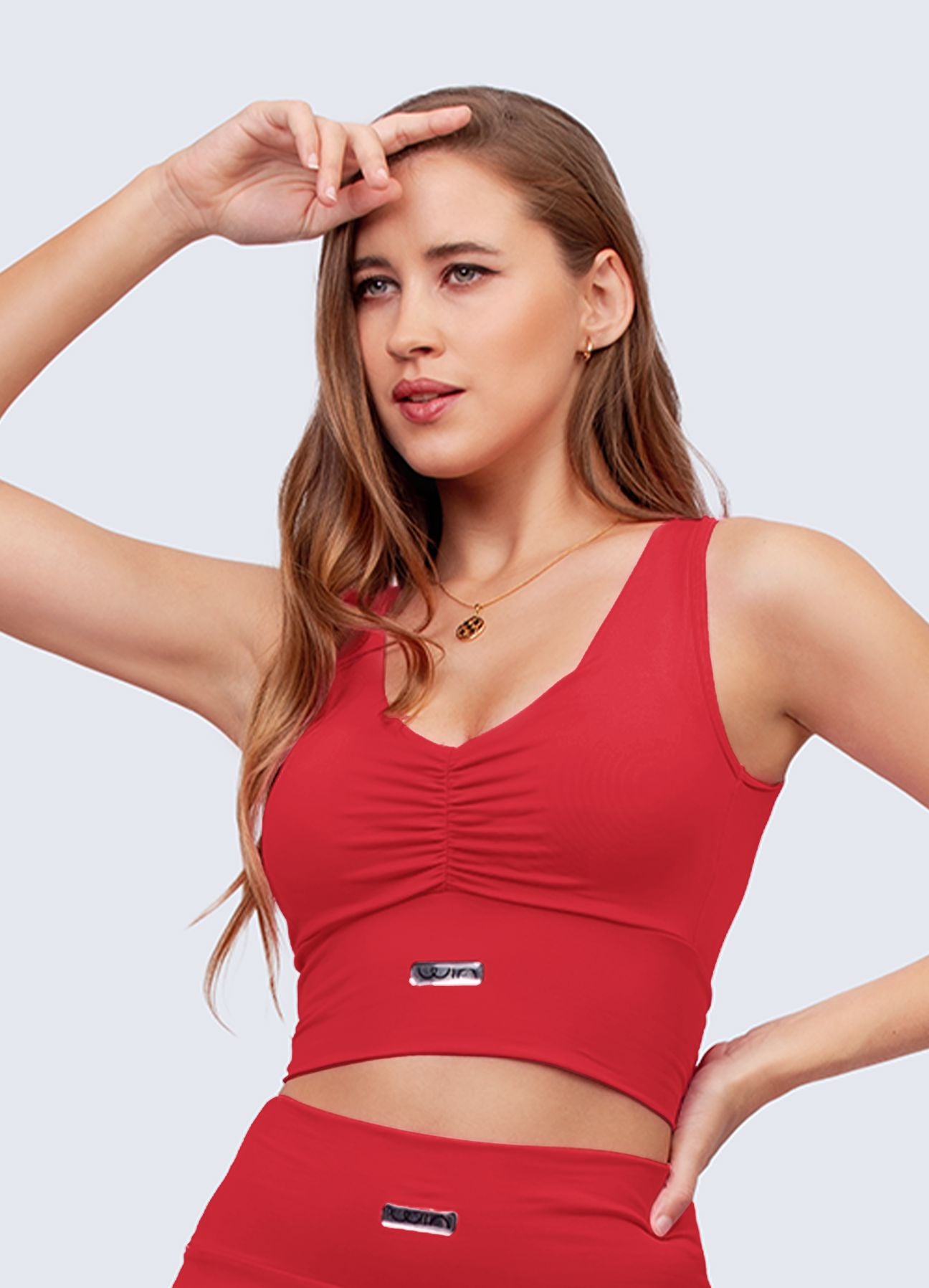 TOP SCRUNCH FRONT-ROJO TOPS WINropadeportiva