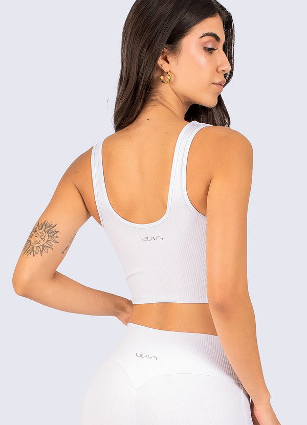 TOP SCULPT SHINE - BLANCO WIN ROPA DEPORTIVA