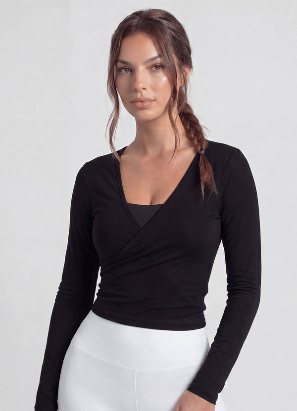 TOP STUDIO CRUZADO - NEGRO TOPS WIN ROPA DEPORTIVA