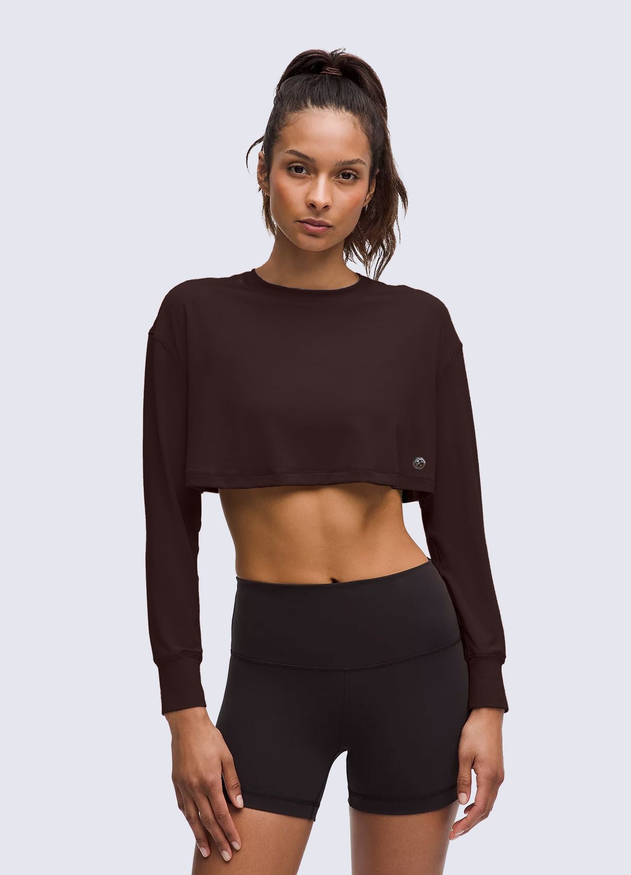 TSHIRT CROP SUPERNOVA - MARRON OSCURO T-SHIRT WIN ROPA DEPORTIVA Marrón S