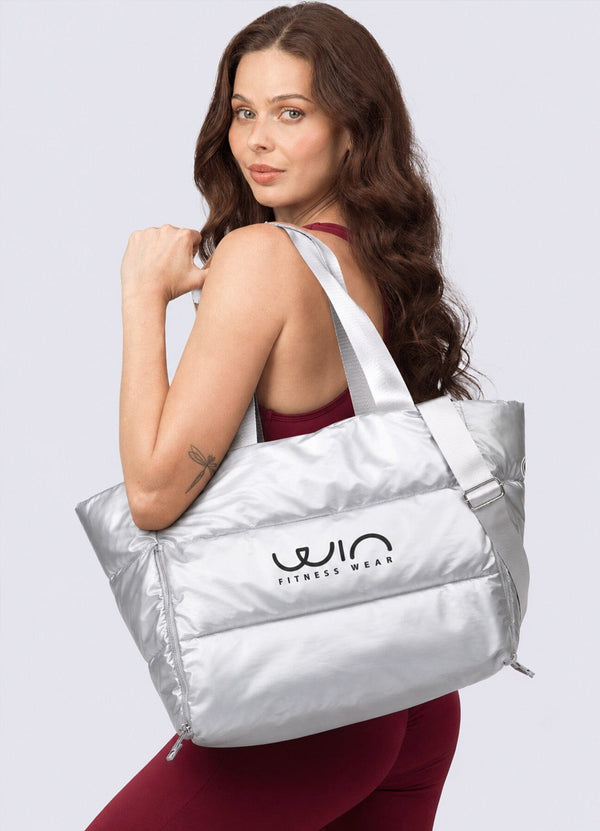 BOLSO GLOW YOGA - PLATEADO ACCESORIOS WIN ROPA DEPORTIVA STANDARD PLATEADO 