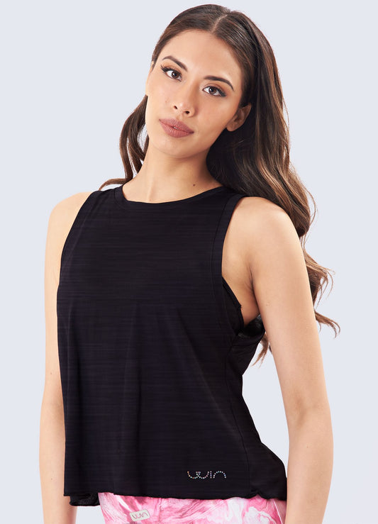 Top Negro Sin Mangas | WIN ROPA DEPORTIVA