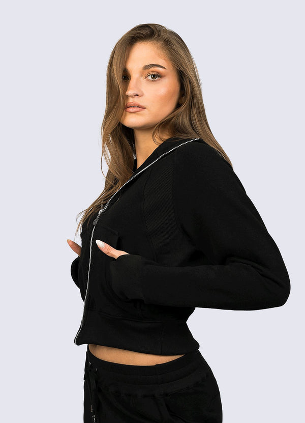 CASACA ATHLEISURE - NEGRO WIN ROPA DEPORTIVA 