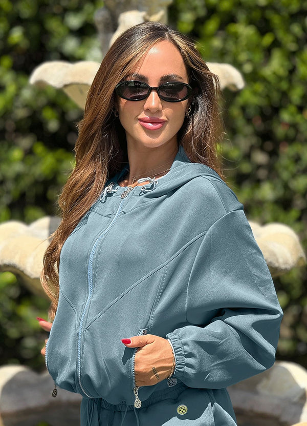 CASACA COMFORT - AZUL ACERO CASACAS WIN ROPA DEPORTIVA 