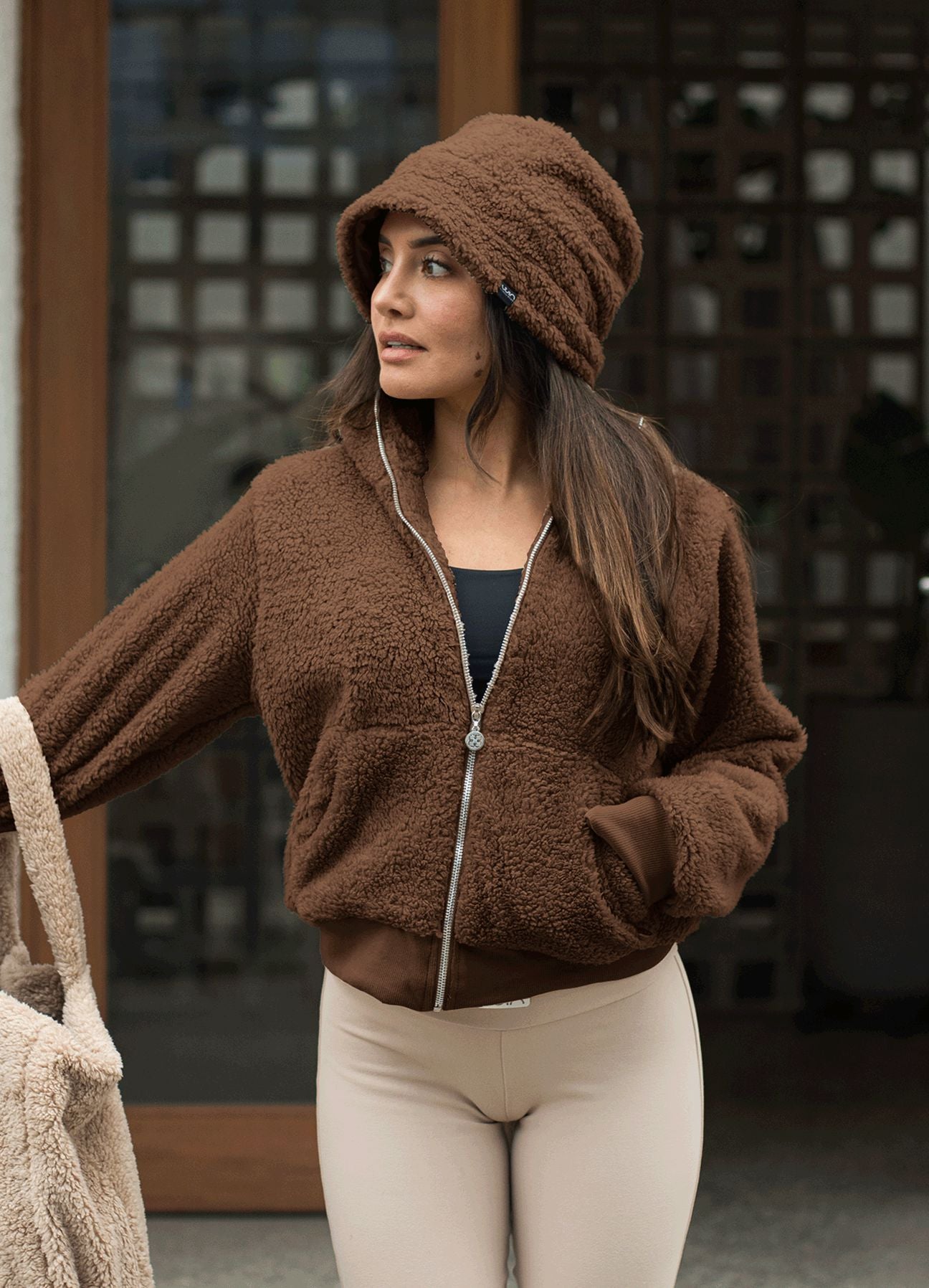 Chaqueta de Forro Polar Mujer | Casaca Marron | WIN ROPA DEPORTIVA