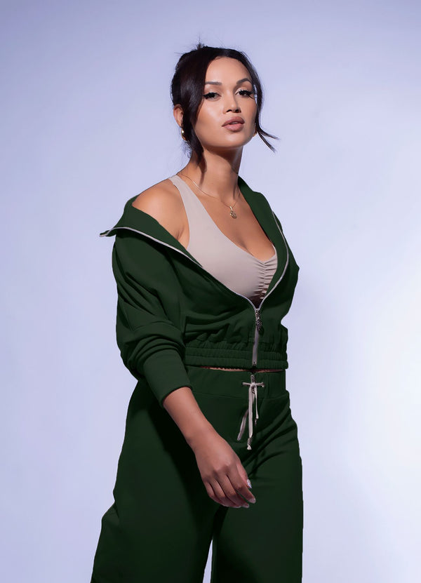 Chaqueta Verde De Mujer | Casaca Lounge Verde | WIN ROPA DEPORTIVA