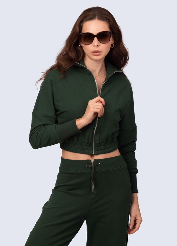 Chaqueta Verde De Mujer | Casaca Lounge Verde | WIN ROPA DEPORTIVA