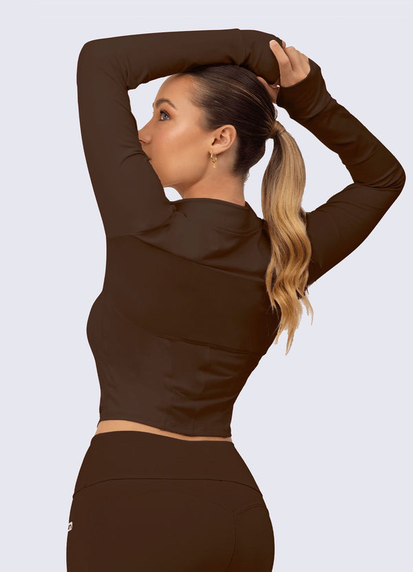 CASACA STAY - MARRÓN OSCURO CASACAS WIN ROPA DEPORTIVA 