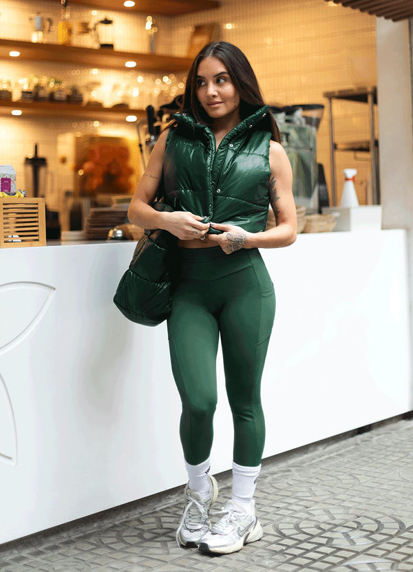 CHALECO PUFF - VERDE BOTELLA CASACAS WIN ROPA DEPORTIVA verde-botella S 