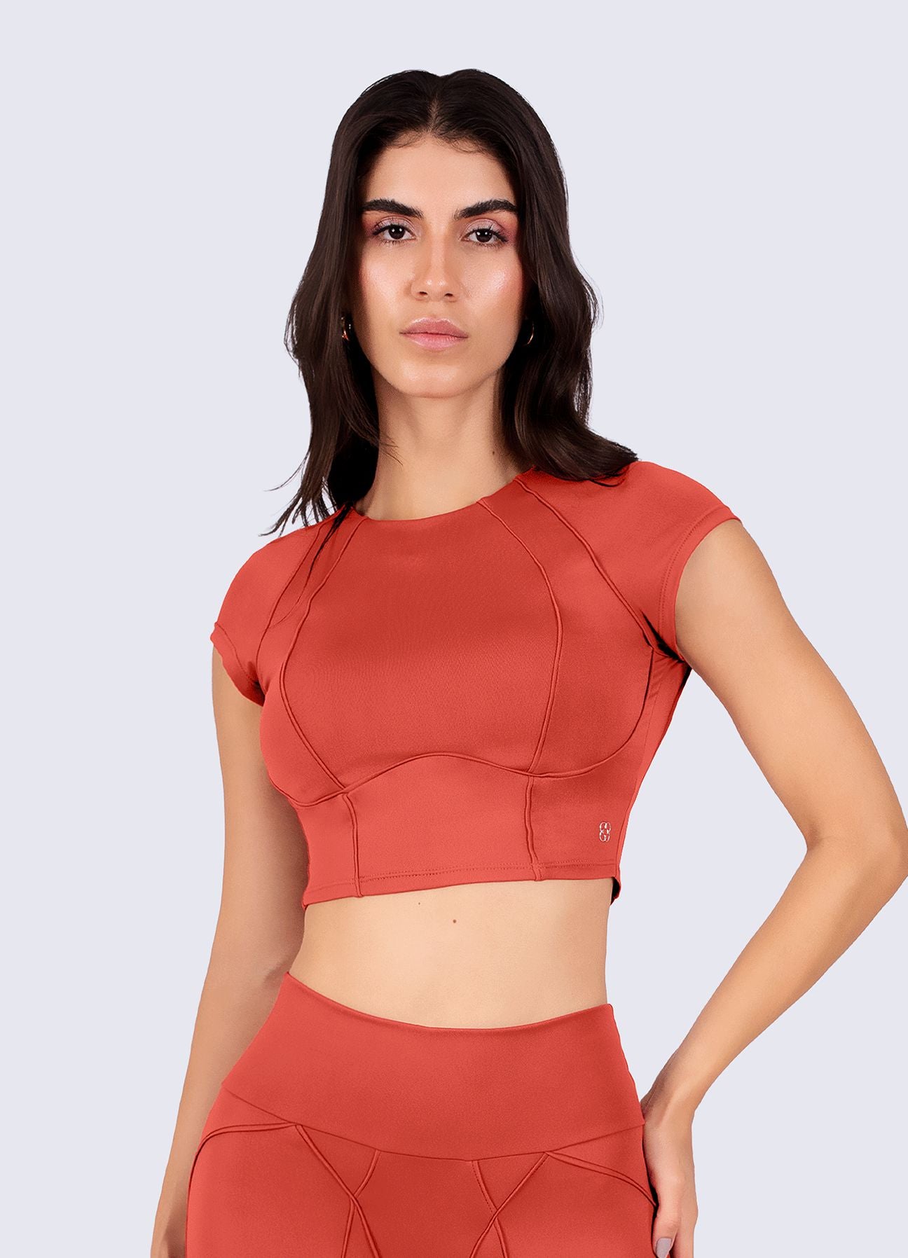 CROP FUTURE SCULPT - OCRE TOPS WIN ROPA DEPORTIVA S Ocre 