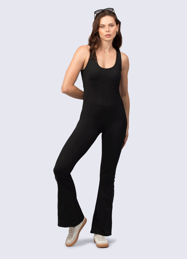 Mono Negro de Pierna Acampanada | WIN ROPA DEPORTIVA