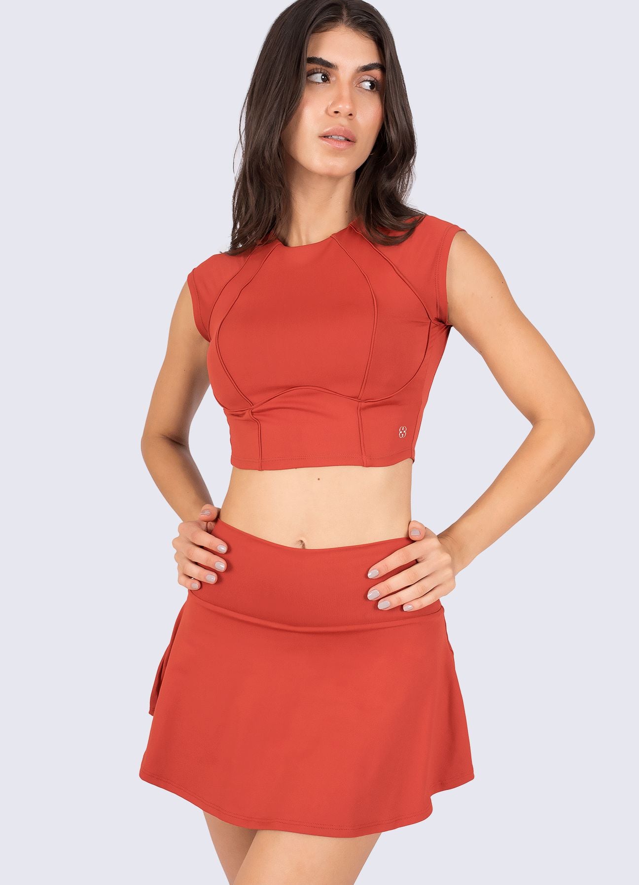 FALDA SHORT BELL- OCRE FALDA SHORT WIN ROPA DEPORTIVA 