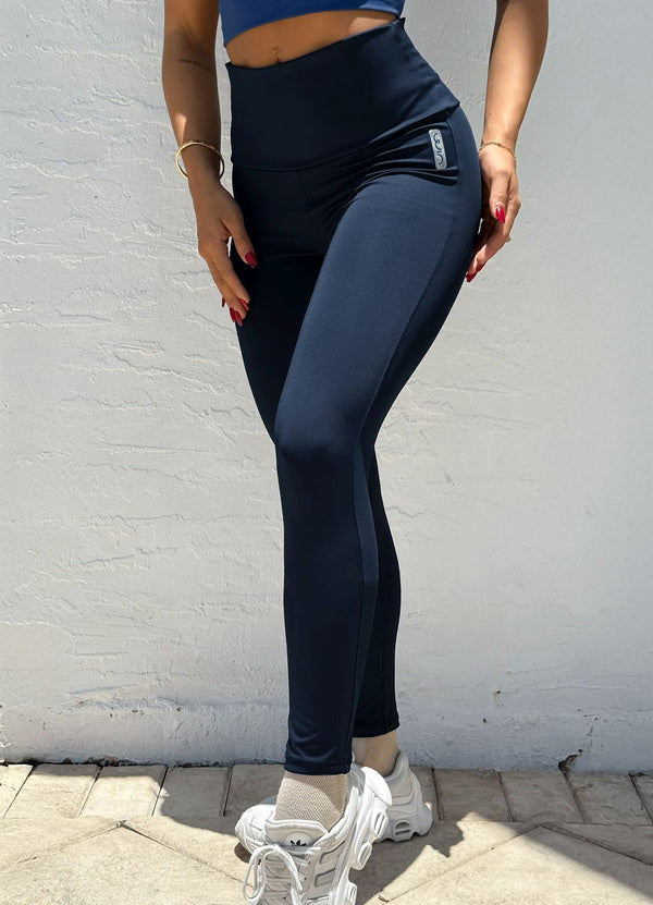 LEGGING BABY SUPLEX LISO - AZUL MARINO LEGGINGS WIN ROPA DEPORTIVA AZUL MARINO S 