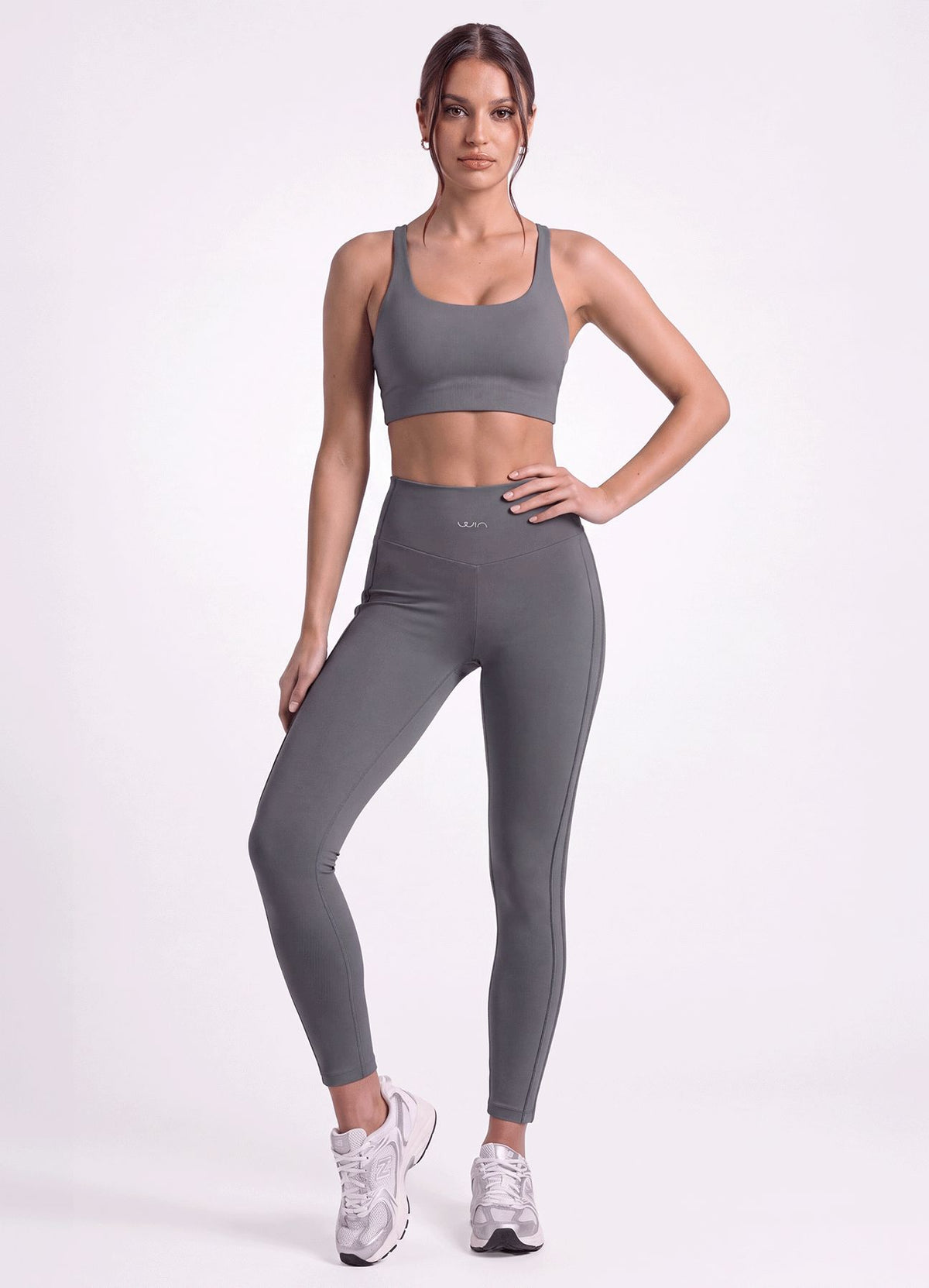 LEGGING EMANA AURA - GRIS LEGGINGS WIN ROPA DEPORTIVA 