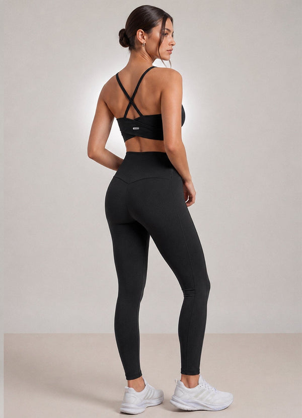 LEGGING EMANA AURA - NEGRO LEGGINGS WIN ROPA DEPORTIVA 