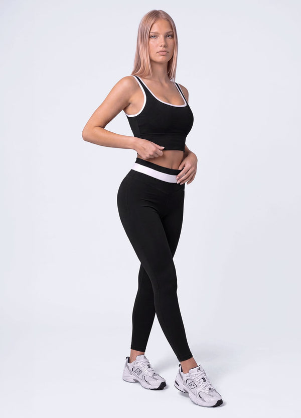 LEGGING EMANA BALANCE - NEGRO/BLANCO LEGGINGS WIN ROPA DEPORTIVA 