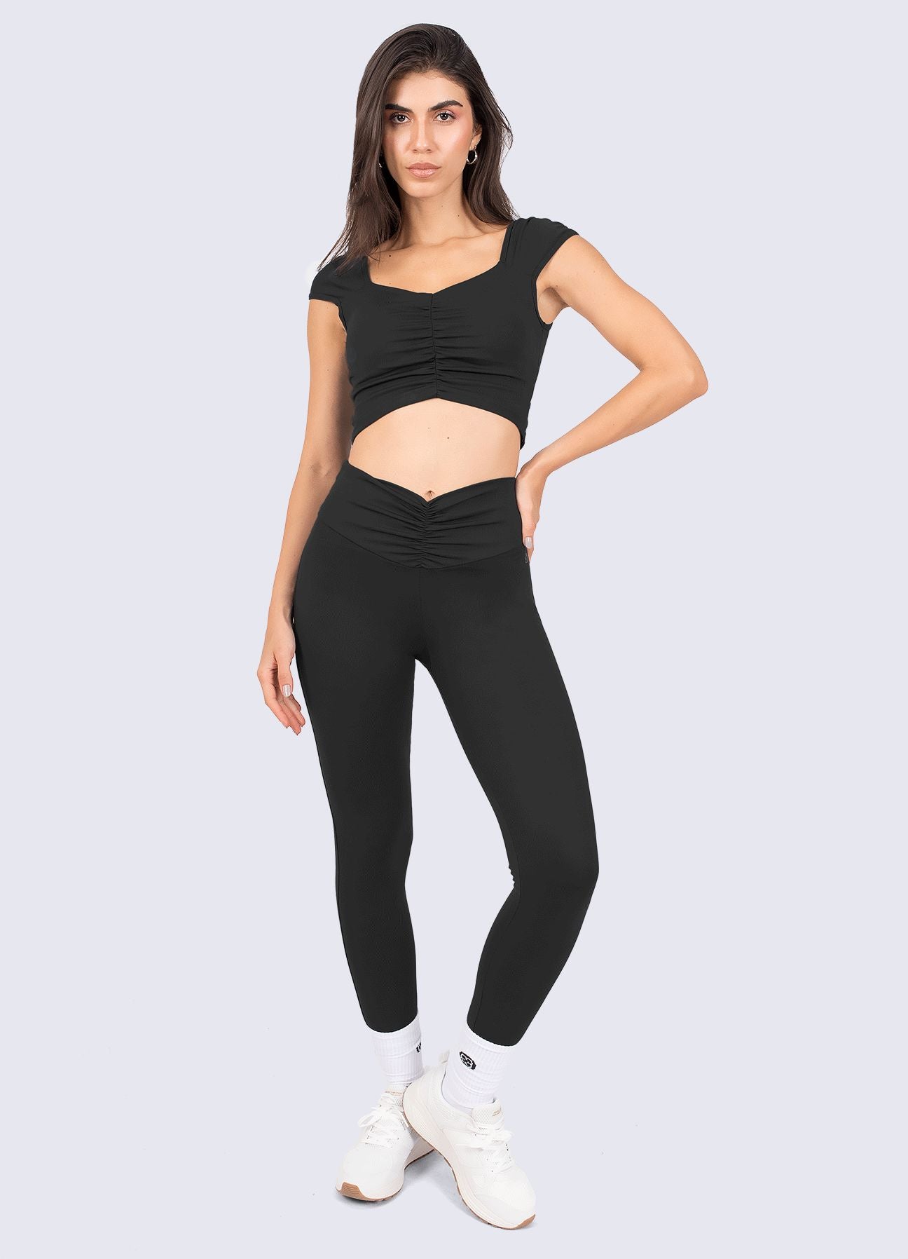 LEGGING EMANA FLOW - NEGRO LEGGINGS WIN ROPA DEPORTIVA 