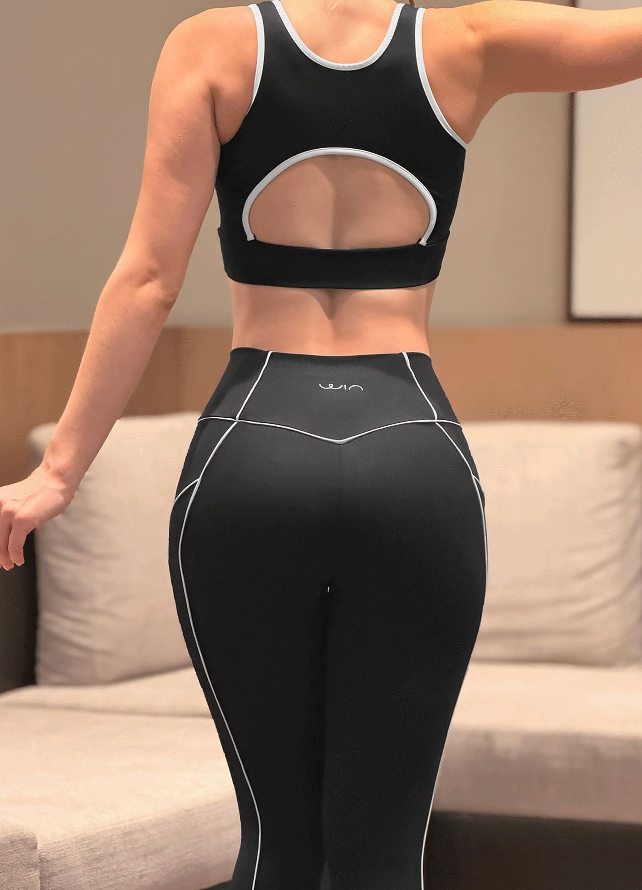 LEGGING EMANA LINE - NEGRO/BLANCO WIN ROPA DEPORTIVA 