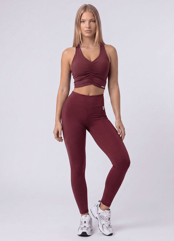 LEGGING EMANA POWER SCRUNCH - GUINDA LEGGINGS WIN ROPA DEPORTIVA 